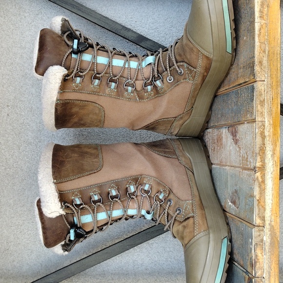 Keen Leather Boots Sheepskin Wool Lined, Mountain Backcountry Winter Snow - Picture 8 of 13